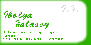 ibolya halassy business card